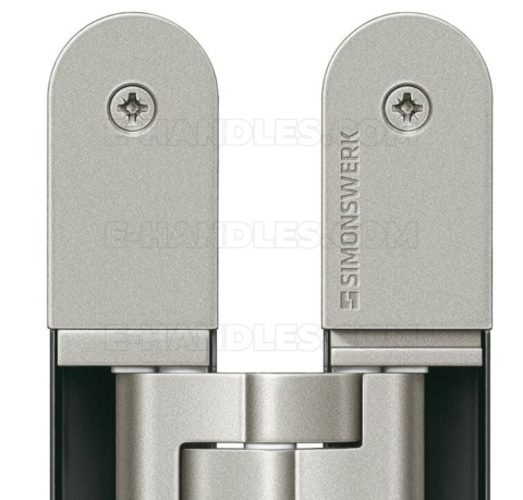 Simonswerk TECTUS TE 340 3D, nowosrebrna F2 160x28 mm, zawias niewidoczny stal (nośność 2szt do 80 kg)