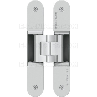 Simonswerk TECTUS TE 340 3D, stal srebrna F1, 160x28 mm, zawias niewidoczny (nośność 2szt do 80 kg)