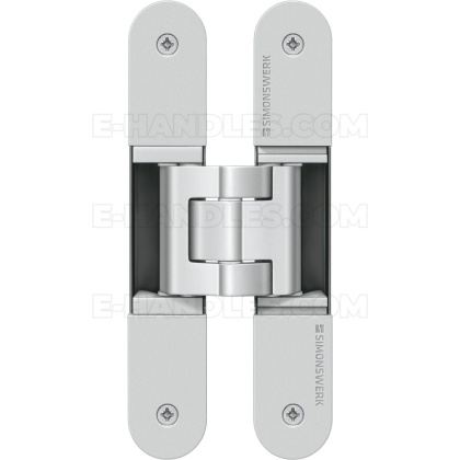 Simonswerk TECTUS TE 340 3D, stal srebrna F1, 160x28 mm, zawias niewidoczny (nośność 2szt do 80 kg)