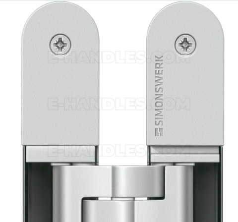 Simonswerk TECTUS TE 340 3D, stal srebrna F1, 160x28 mm, zawias niewidoczny (nośność 2szt do 80 kg)