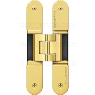 Simonswerk TECTUS TE 340 3D mosiądz polerowany, 160x28 mm, zawias niewidoczny (nośność 2szt do 80 kg)