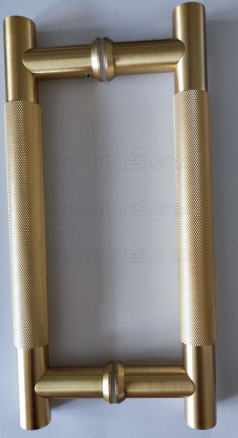 Uchwyt drzwiowy ryflowany 1770, długość 250mm - MG złoty matowy - dwustronny