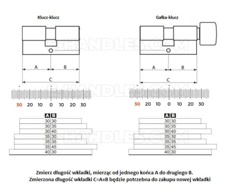 Wkładka drzwiowa AGB mod.600 90mm 40x50 czarna matowa C603843545