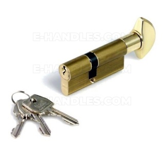 Wkładka drzwiowa z gałką 75mm G35x40 AGB mod.600 mosiądz C620013035