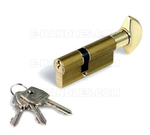 Wkładka drzwiowa z gałką 75mm G35x40 AGB mod.600 mosiądz C620013035