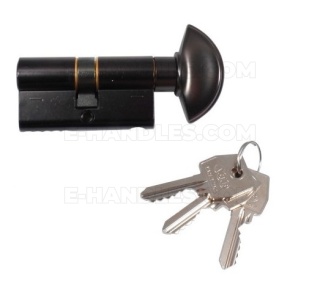 Wkładka drzwiowa z gałką 85mm G30x55 AGB mod.600 czarny mat C620842550