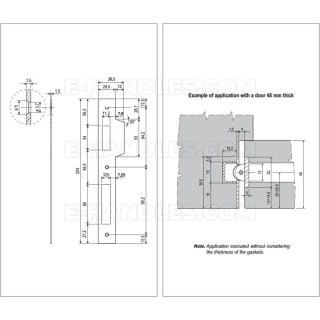 Zaczep AGB SICURREZA F25mm x 204mm z najazdem, niklowany B005907806