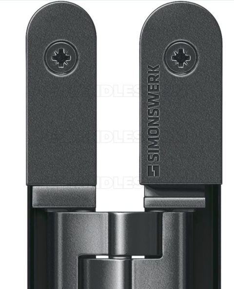 Simonswerk TECTUS TE 240 3D, czarny RAL9005, 155x18-21 mm, zawias niewidoczny (nośność 2szt do 60 kg)