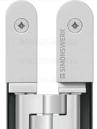Simonswerk TECTUS TE 240 3D, stal srebrna F1, 155x18-21 mm, zawias niewidoczny (nośność 2szt do 60 kg)