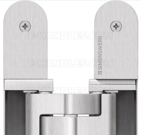 Simonswerk TECTUS TE 540 3D A8, stal srebrna F1, 200x32 mm, zawias niewidoczny (nośność 2szt do 120 kg)