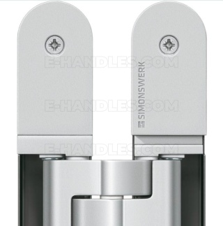 Simonswerk TECTUS TE 540 3D, stal srebrna F1, 200x32 mm, zawias niewidoczny (nośność 2szt do 120 kg)