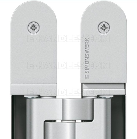 Simonswerk TECTUS TE 540 3D, stal srebrna F1, 200x32 mm, zawias niewidoczny (nośność 2szt do 120 kg)