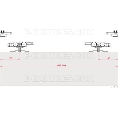 Zestaw Classic Basic Standard, 80kg szyna 2,9m, system do drzwi przesuwnych Terno Scorrevoli