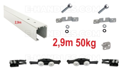 Zestaw Classic Basic Standard, 50kg szyna 2,9m, system do drzwi przesuwnych Terno Scorrevoli