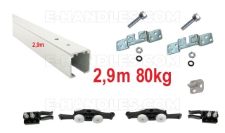 Zestaw Classic Basic Standard, 80kg szyna 2,9m, system do drzwi przesuwnych Terno Scorrevoli