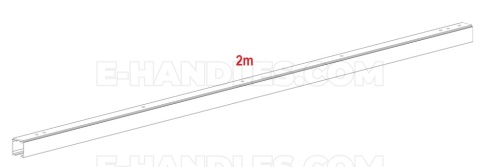 Zestaw z amortyzatorami Classic Basic Komfort, 80kg szyna 2m, system do drzwi przesuwnych Terno Scorrevoli