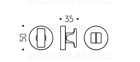 Blokada WC Colombo Design ONE CC39 BZG MOOD Collection C05 tytanowy / anoda, trzpień 6x6mm