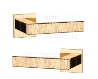 Klamka AMARYLIA Rozeta Q slim 7 mm LG - złoty polerowany