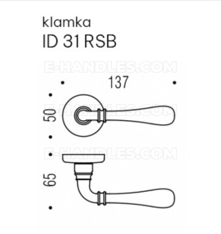 Klamka Colombo Design IDA BA - brąz antyczny