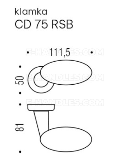 Klamka Colombo Design ROBOT CD75 CM - chrom mat