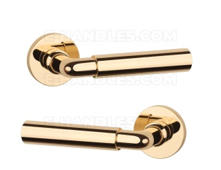 Klamka FICARIA Rozeta R slim 7 mm LG - złoty polerowany