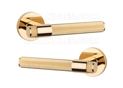 Klamka GLORIA Rozeta R slim 7 mm LG - złoty polerowany
