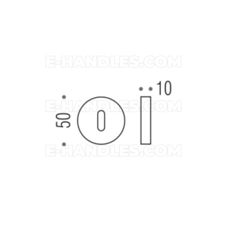 Rozeta na klucz CD1063 Colombo Design BR - brąz