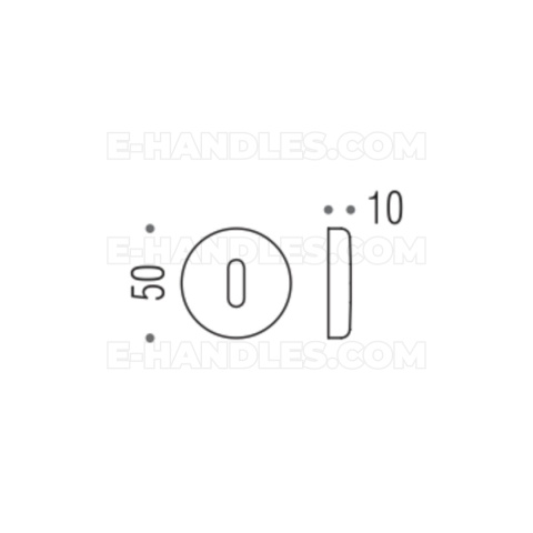 Rozeta na klucz CD1063 Colombo Design CM - chrom mat