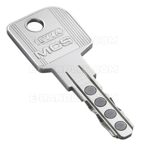 Wkładka EVVA MCS, 87 (36x51G) klucz-gałka, z gałką KKN, mosiądz