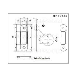 Zaczep Easy-Matic 22x82mm regulowany mosiądz mat AGB B014029023