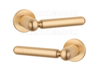 Klamka RUBIA Rozeta R slim 7 mm KG - złoty matowy