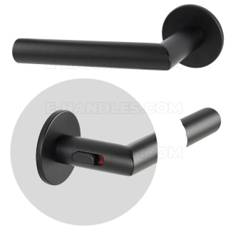 Klamka z blokadą GEHRUNG WC R Lock BK - czarny matowy, do drzwi 50-57mm