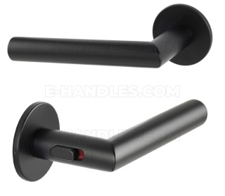 Klamka z blokadą GEHRUNG WC R Lock BK - czarny matowy, do drzwi 50-57mm