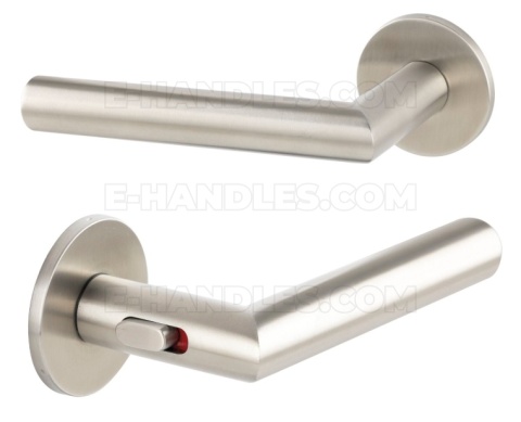 Klamka z blokadą do drzwi 38-45mm GEHRUNG WC R Lock 4mm SS - stal nierdzewna matowa, do drzwi 38-45mm