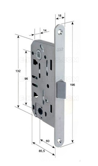 Zamek AGB Mediana EVOLUTION do WC 96/60 chrom mat F18 B011026034