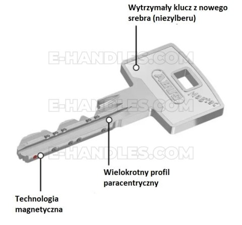 ABUS MAGTEC 2500, 100 (55x45G), gałka-klucz, wkładka drzwiowa