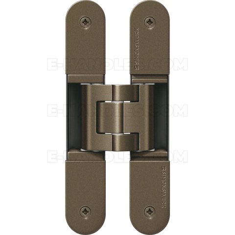 Simonswerk TECTUS TE 340 3D, stal średniobrązowa SW 175 , 160x28 mm, zawias niewidoczny (nośność 2szt do 80 kg)