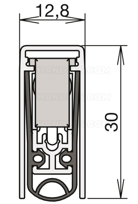 Uszczelniacz 922 x 12,8 x 30 mm Schall-Ex® L-13/30 WS, jednostr., alu nat