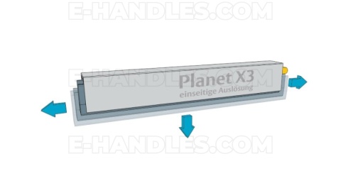 Uszczelniacz 960 x 8 x 30 mm PLANET X3-RD, jednostronny, aluminium