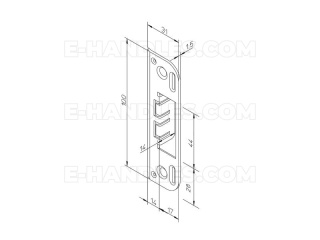 Zaczep do zamka ABLOY 2014 / 2018 srebrny ocynk