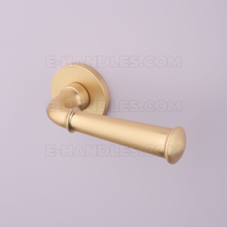 Klamka IBRA Rozeta R slim 7 mm GOLD SATIN - złoty matowy