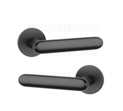 Klamka LARKA Rozeta R slim 7 mm BLACK - czarny matowy