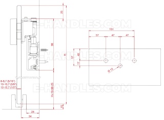 Czarna 3000 mm, szyna bieżna do systemu Diva Fluid Terno Scorrevoli