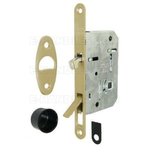 Zamek AGB WAVE Scivola Tre Class WC hakowy łazienkowy 50mm F16 mosiądz matowy B089815058