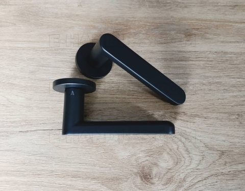 Klamka ALORA Rozeta R slim 7 mm BK - czarny matowy