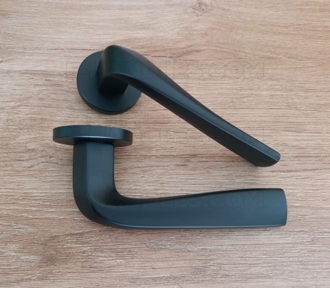Klamka DALIA Rozeta R slim 7 mm BK - czarny matowy