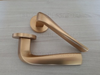 Klamka DALIA Rozeta R slim 7 mm KG - złoty matowy