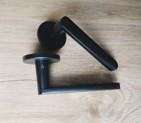 Klamka FRAGOLA Rozeta R slim 7 mm BLACK - czarny matowy