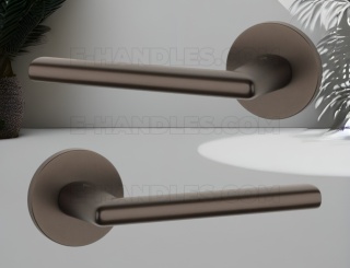 Klamka KALMIA Rozeta R slim 7 mm BR - brązowy