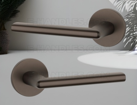 Klamka KALMIA Rozeta R slim 7 mm BR - brązowy